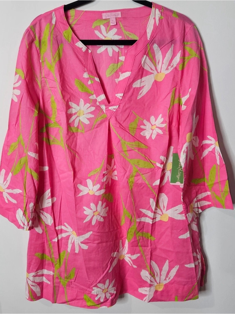 Lilly Pulitzer Pink Floral V-Neck Tunic